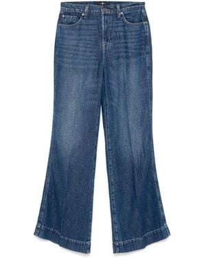 Seven7 Flared Leg Denim Jeans - Blue