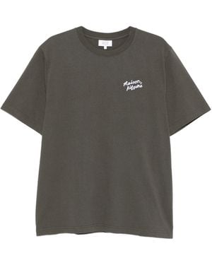 Maison Kitsuné Crewneck Logo T-Shirt - Grey