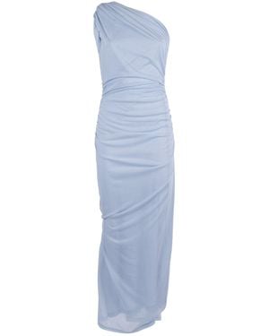 ROTATE BIRGER CHRISTENSEN One Shoulder Dress Plein Air (Slim Fit) - Blue