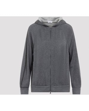 Brunello Cucinelli Monile-sweatshirt Met Volledige Ritssluiting - Grijs