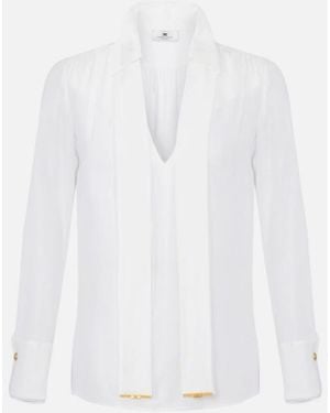 Elisabetta Franchi Shirt With Sash - White