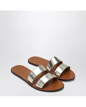 Manebí Platinum Coloured Strap Sandals - Brown
