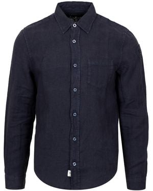 Blauer Blauhemden blau