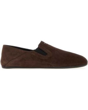 Prada Chocolate Suede Loafers - Brown
