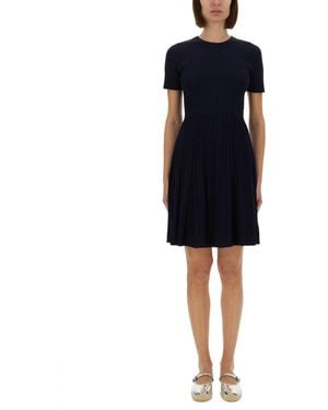 MICHAEL Michael Kors Michael Door Michael Kors Geribbelde Gebreide Jurk - Blauw