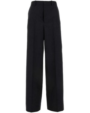 Gucci Slate Wool Wide-Leg Pant - Black