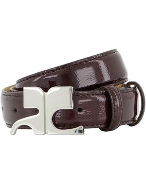 Courreges Burgunder Leder Gürtel - Braun