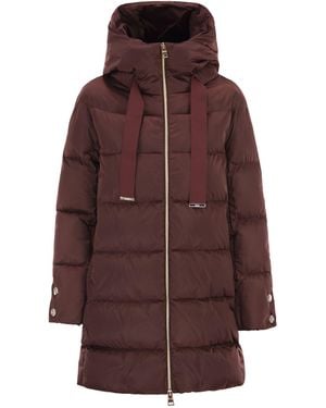 Herno A-Shape Down Jacket With Hood - Brown