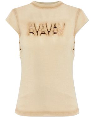 AVAVAV Tina Baby T Shirt Cut Av Logo - Natural