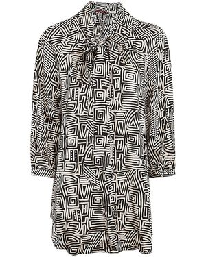 OBIDI Printed Silk Shirt - Grey