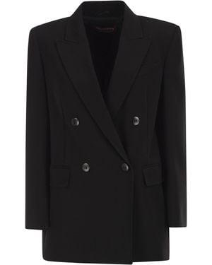 Max Mara Mstbaobab – Double Breasted Triacetate And Polyester Blazer - Black