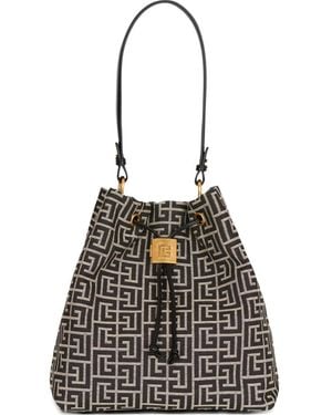Balmain Sync Monogram Backpack - Black