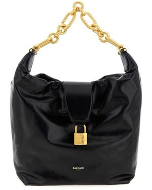 Balmain 'Sync Hobo' Shoulder Bag - Black