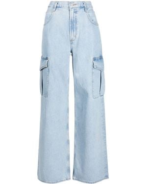 Agolde Wide-Leg Stonewashed Jeans - Blue