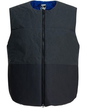 GR10K Cotton Sleeveless Jacket Jackets And Coats - Blue