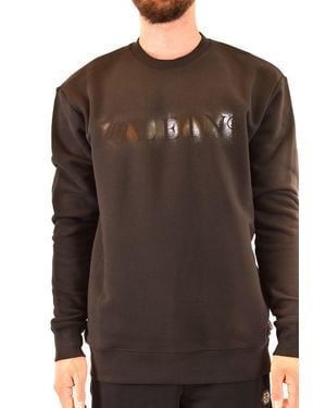 Philipp Plein Glossy Embossed Sweatshirt With Crew Neck - Brown