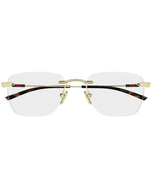 Gucci Brillen Gg2099 O 002 Gold/Klar Herren - Braun