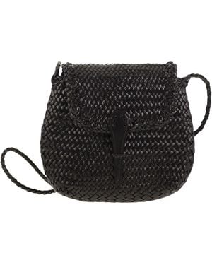 Dragon Mini City Bag Woven Leather Bag - Black