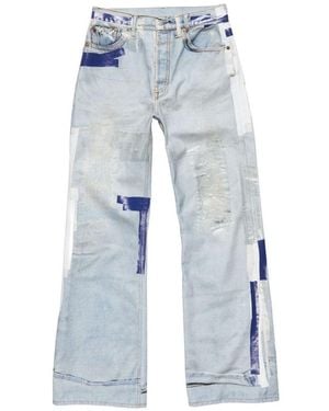 Acne Studios Bedrukte Denimjeans - Blauw