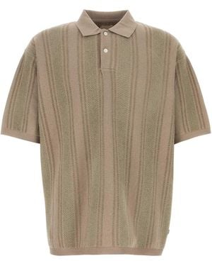 Nanamica Embroidered Knit Polo Shirt - Natural
