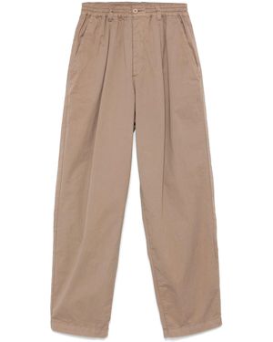 Paura Gerard Pants Whit Pence - Natural