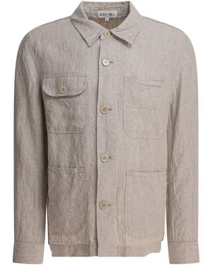 Alex Mill Linen Work Jacket Jackets And Coats Beige - Gray