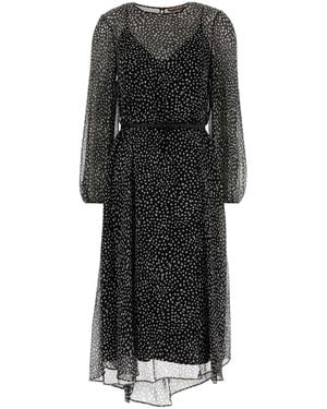 Max Mara Printed Silk Campo Dress - Black