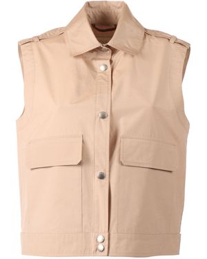 Peserico Buttoned Vest - Natural