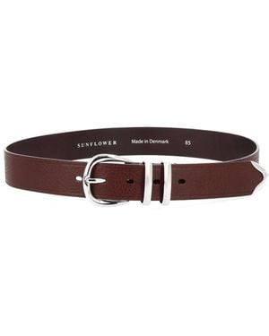 sunflower Leather Belt - Brown