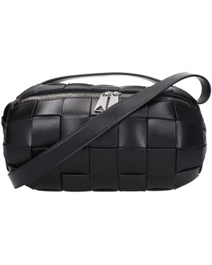Bottega Veneta Herens Boombox Leren Handtas Zwart