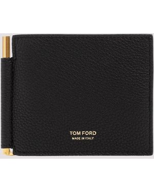 Tom Ford T Line Geldklammer-Geldbörse - Schwarz