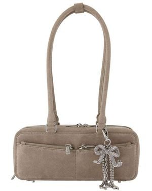 Self-Portrait Schoudertas Zelfportret Leer Grijs