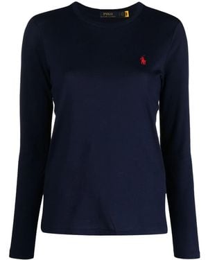 Polo Ralph Lauren Polo Pony Long-Sleeved T-Shirt - Blue
