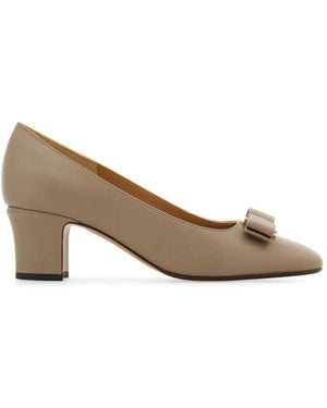 Ferragamo Escarpins en cuir - Neutre