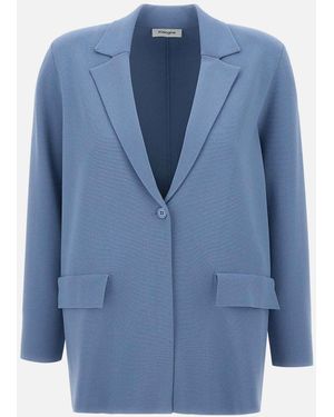 Kangra Milano-Stich Viskose-Blazer - Blau