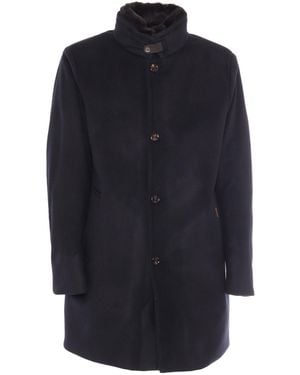 Moorer Bond Fur Le Jacket - Blue