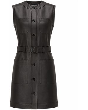 LA ROSE Vestido de Cuero Nero - Negro