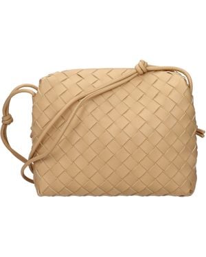 Bottega Veneta Almond Leather Crossbody Bags - Natural