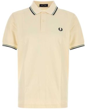 Fred Perry Ivory Piquet Polo Shirt - Natural
