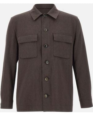 BOSS L Corvin Wool Blend Jacket - Brown