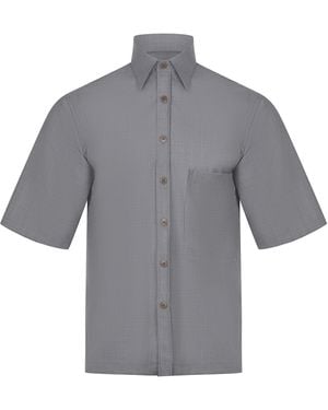 Costumein Chemise de costume en laine. - Gris