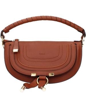 Chloé Handbags Marcie And Clay Leather - Brown