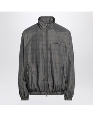 Balenciaga Nylon Zip Up Jacket - Grey