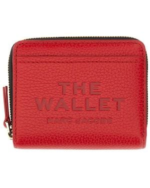 Marc Jacobs Wallet The Compact Mini Leather Cow & Purses - Red