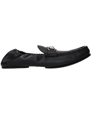 Gucci Loafers Leather - Black