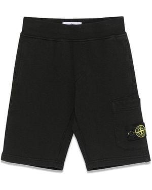 Stone Island Sweatshirt Shorts - Black