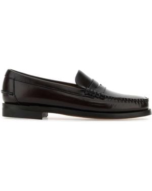 Sebago Chocolate Leather Classic Dan Loafers - Black