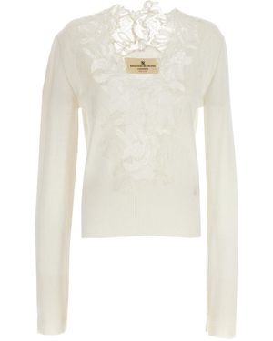 Ermanno Scervino Spitzenpullover - Weiß