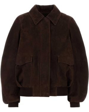 Loewe Chocolate Suede Jacket - Black