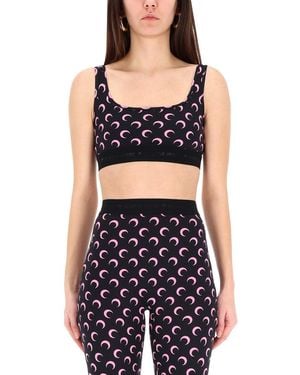 Marine Serre Top Bra "Moon" - Black